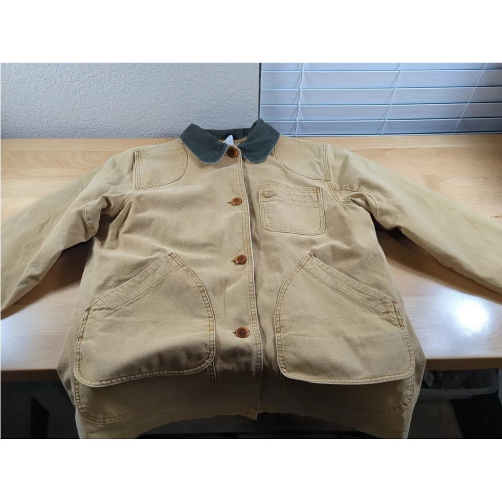 LL Bean Women's Original Field Jacket Chore Barn Coat Large Made in USA Lined